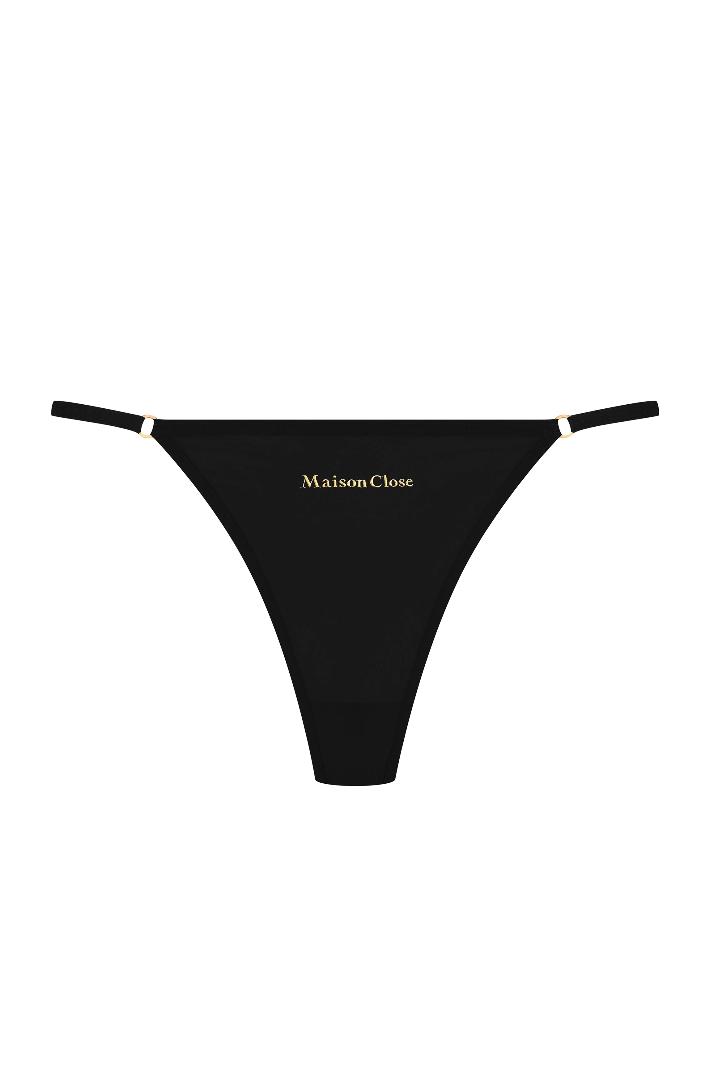 Mini thong black jersey