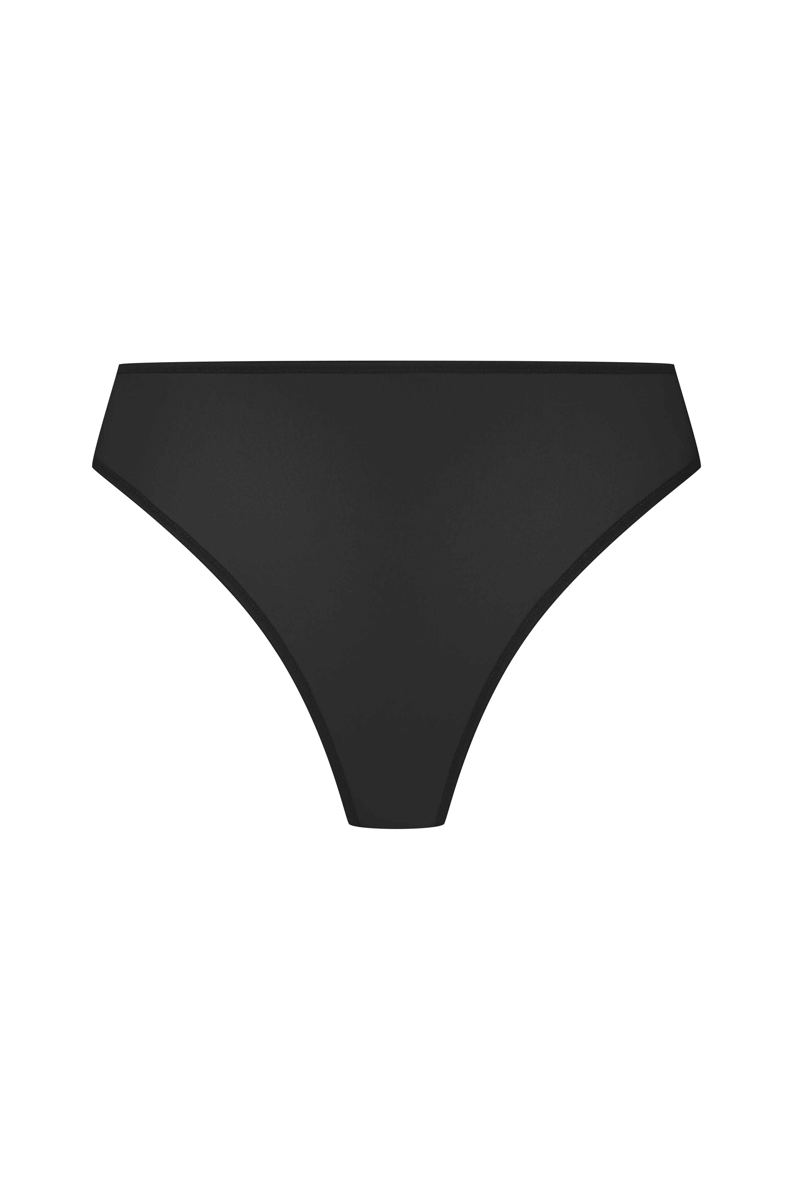 High waist black string