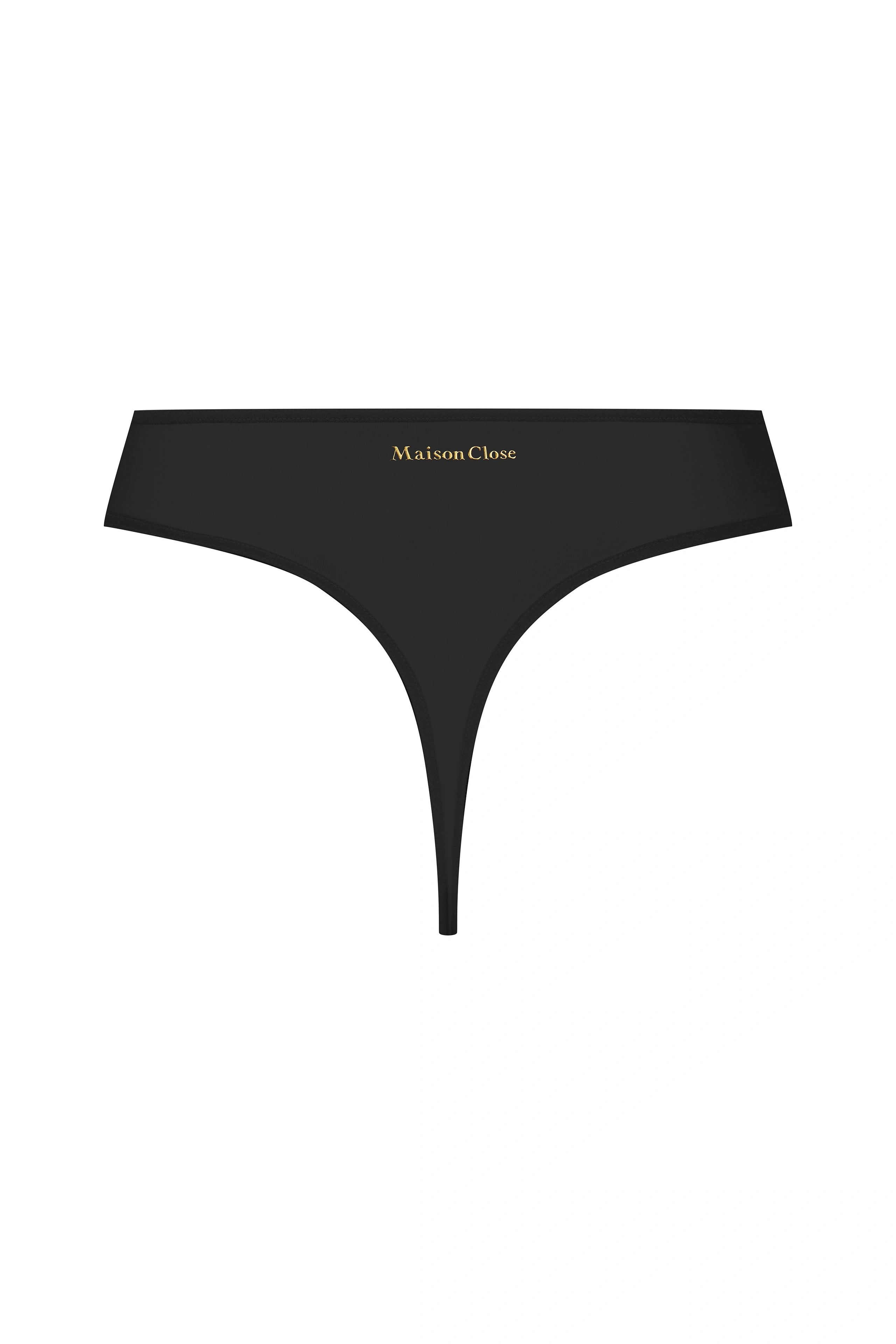 High waist black string