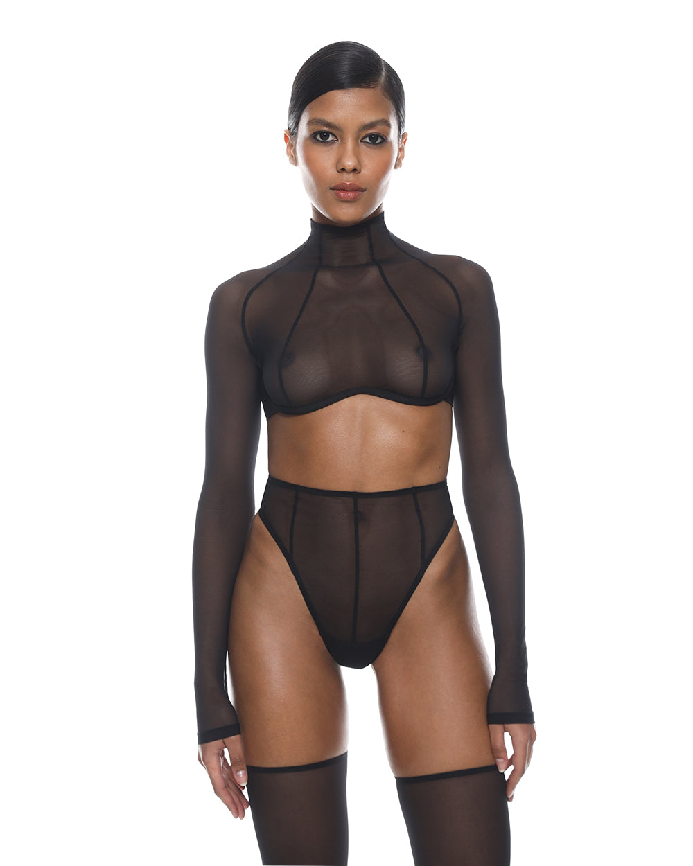 Black mesh underwear 