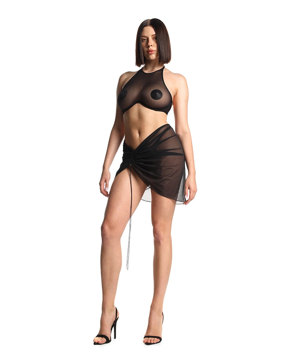 Black mesh skirt