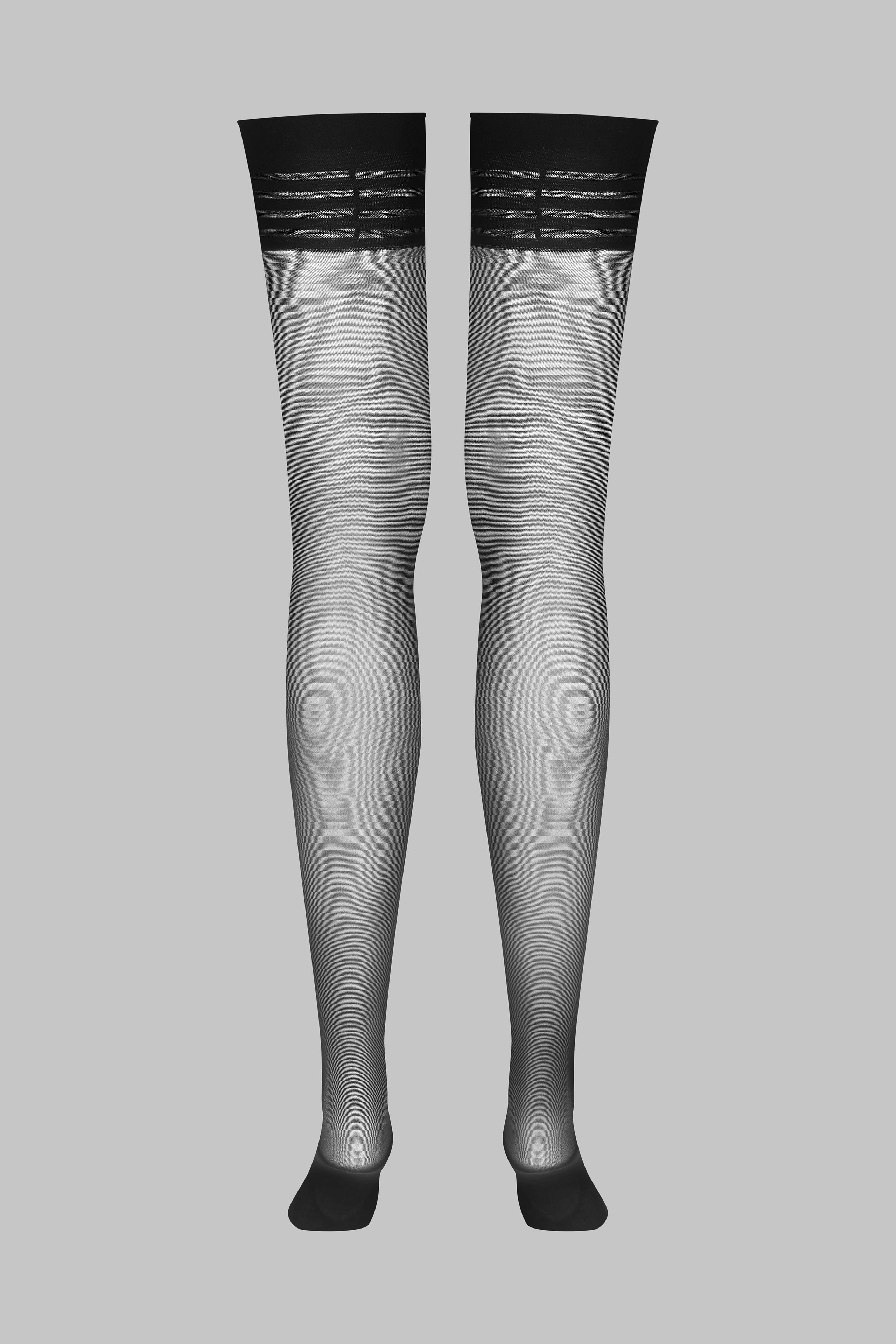 STRIPED GARTER STOCKINGS 20D