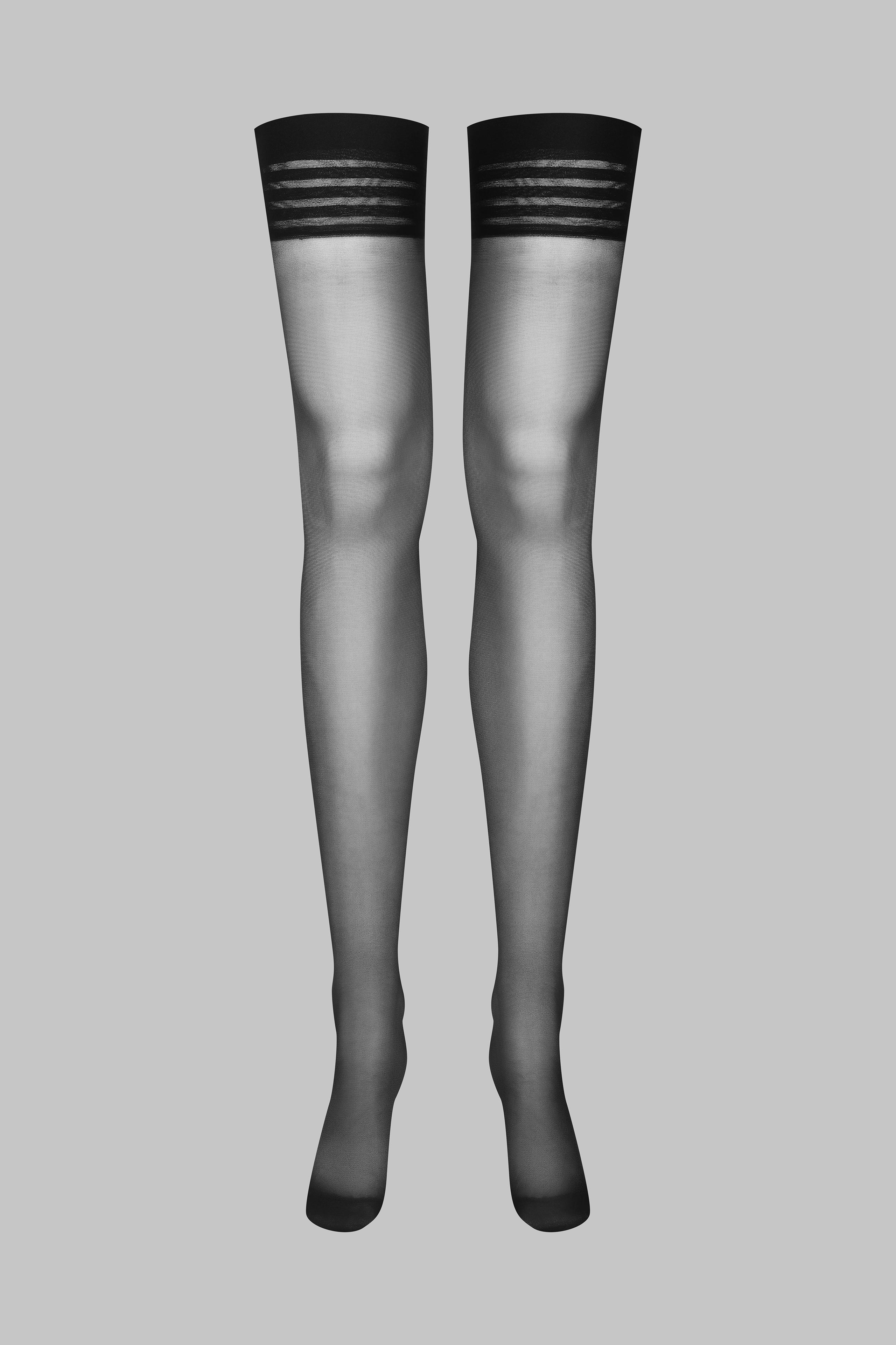 STRIPED GARTER STOCKINGS 20D